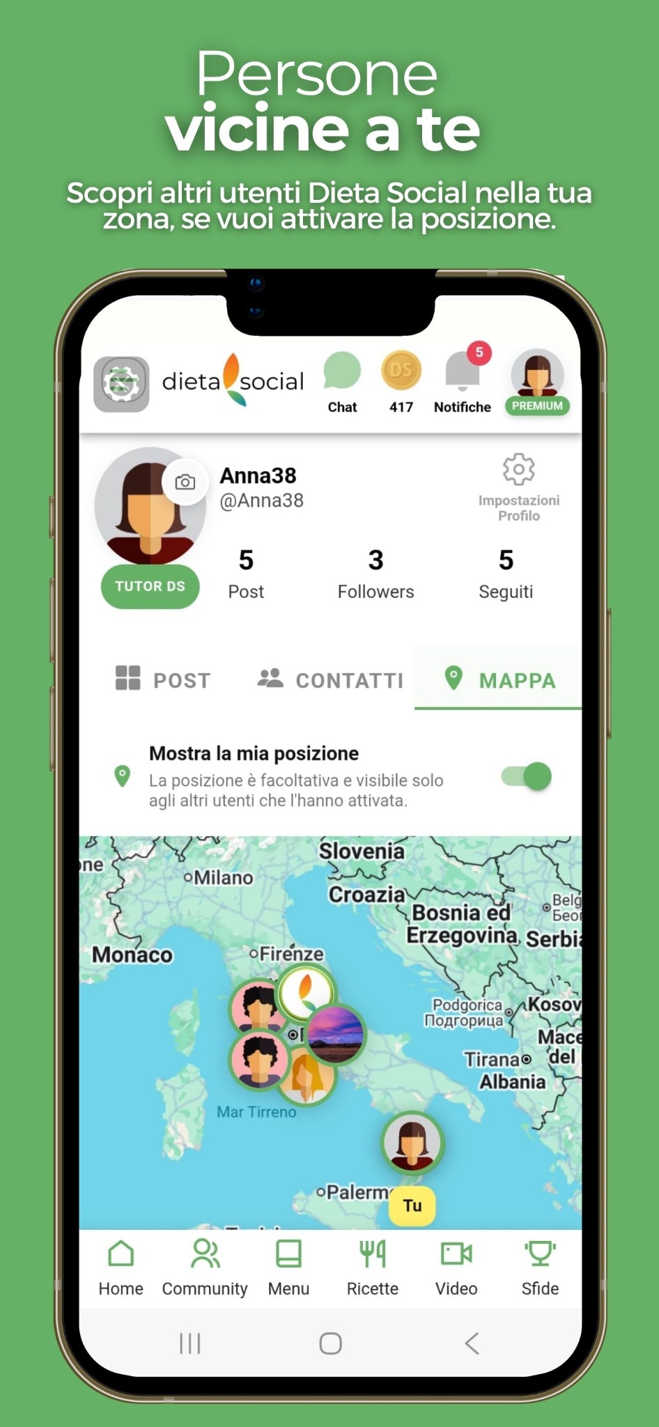 Persone Dieta Social vicine a te